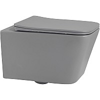 Унитаз Abber Rechteck AC1201MG подвесной Серый матовый с сиденьем Микролифт