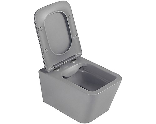 Унитаз Abber Rechteck AC1201MG подвесной Серый матовый с сиденьем Микролифт
