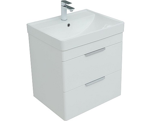 Тумба под раковину Aquanet Ирис new 60 310144 подвесная Белая глянцевая