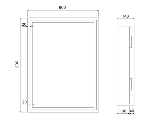 Зеркальный шкаф Iddis Zodiac 60 ZOD6000i99 с подсветкой Белый