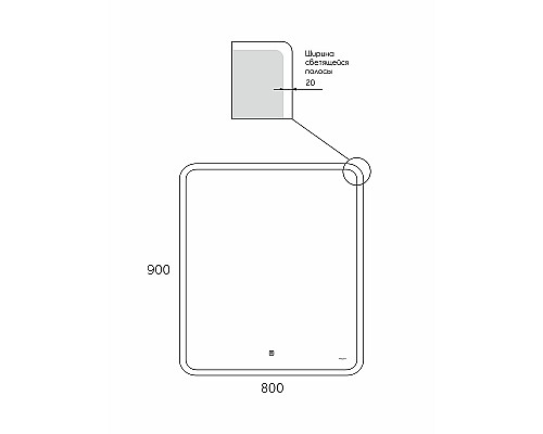 Зеркало Reflection Blessed 800х900 RF5429BL с подсветкой с сенсорным выключателем и диммером