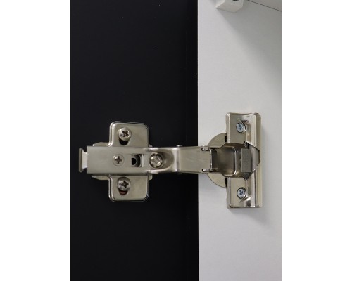 Зеркальный шкаф Reflection Black 760х850 RF2002BL с подсветкой Черный матовый