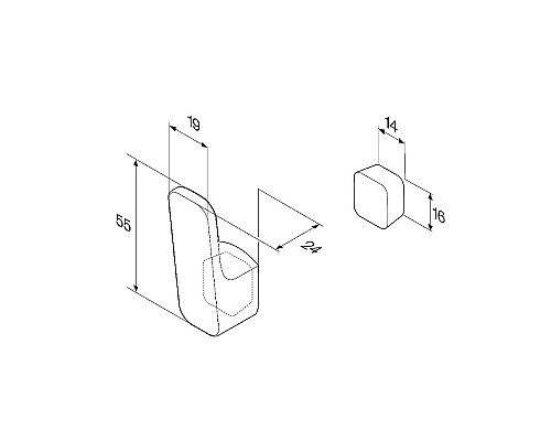 Крючок AM.PM Func A8F35522 Черный матовый