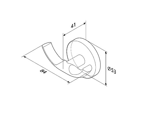 Двойной крючок AM.PM X-Joy A85A35600 Хром