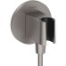 Шланговое подключение Hansgrohe FixFit S Шлифованный черный хром
