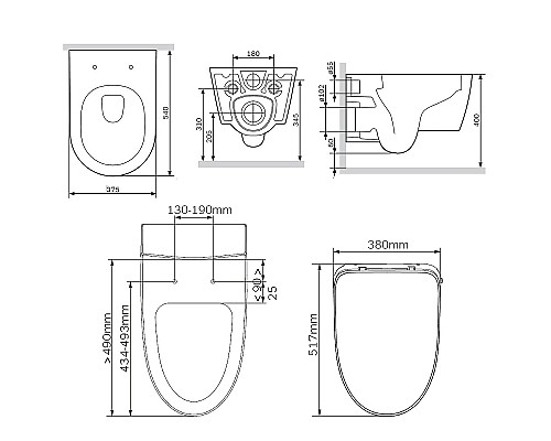 Унитаз AM.PM Func C8F1702SC подвесной с электронным сиденьем Микролифт