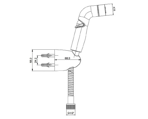 Гигиенический душ E.C.A. 402111045EX Хром