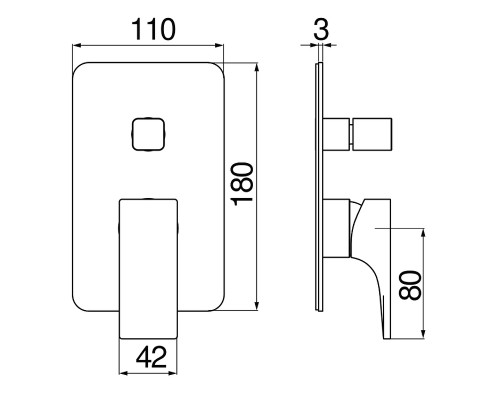 Смеситель для душа Nobili Seven SE124100/ECR Хром