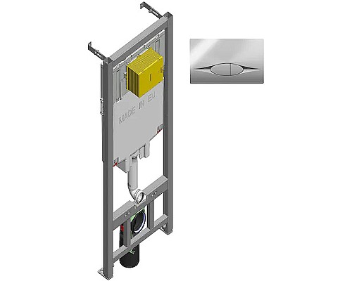 Инсталляция Jacob Delafon E21822-CP для унитаза с клавишей смыва Хром