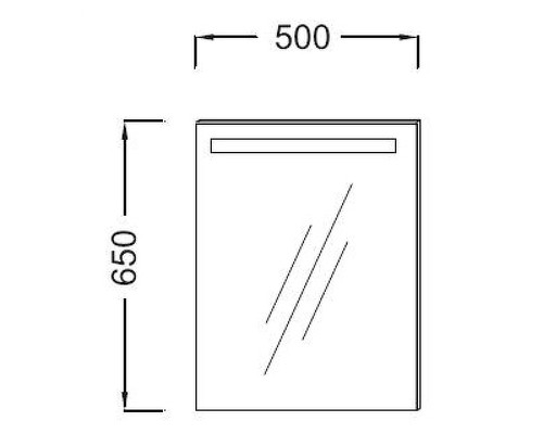 Зеркало Jacob Delafon Parallel 50 EB1410RU-NF с подсветкой с подогревом и инфракрасным выключателем