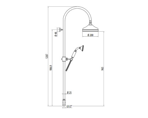 Душевая система Gattoni Programma Doccia 4293/PDV0 Бронза