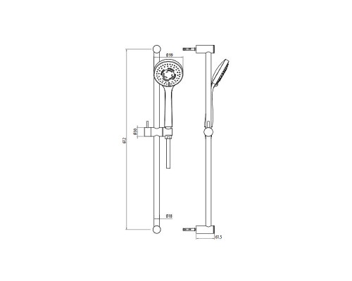 Душевой гарнитур Gattoni Programma Doccia 1081/PDC0 Хром