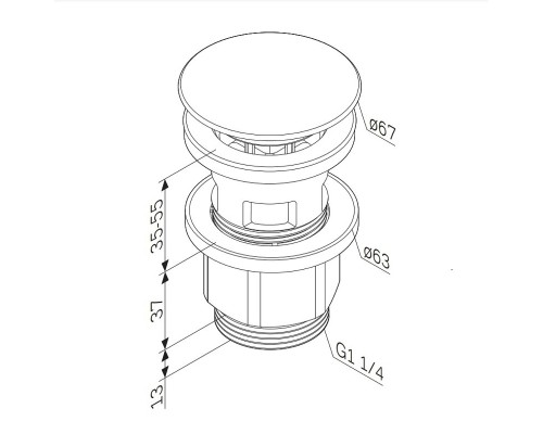 Донный клапан AM.PM F0700P33 click-clack Белый