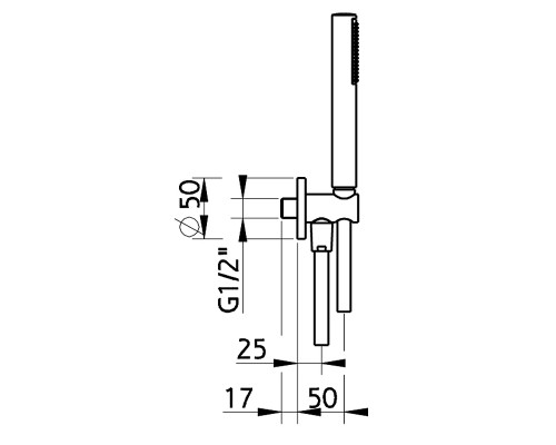 Душевой гарнитур Cisal Shower C200303021 Хром