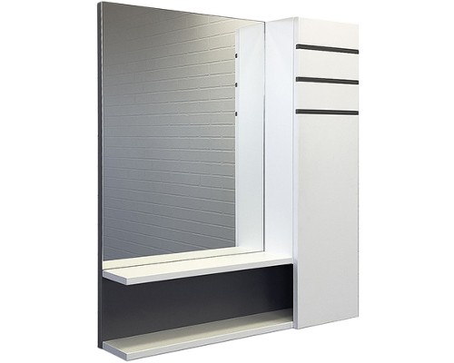 Зеркало со шкафом Comforty Нарва 70 Белое матовое