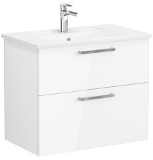 Тумба с раковиной Vitra Root 80 подвесная Белая глянцевая