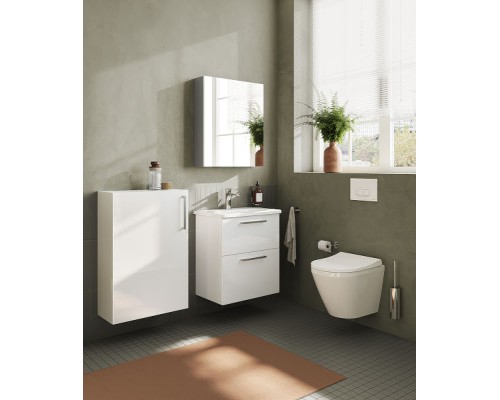 Тумба с раковиной Vitra Root 80 подвесная Белая глянцевая