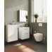 Тумба с раковиной Vitra Root 80 подвесная Белая глянцевая