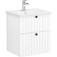 Тумба с раковиной Vitra Root Groove 60 подвесная Белая матовая