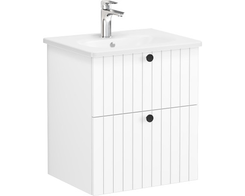 Тумба с раковиной Vitra Root Groove 60 69415 подвесная Белая матовая