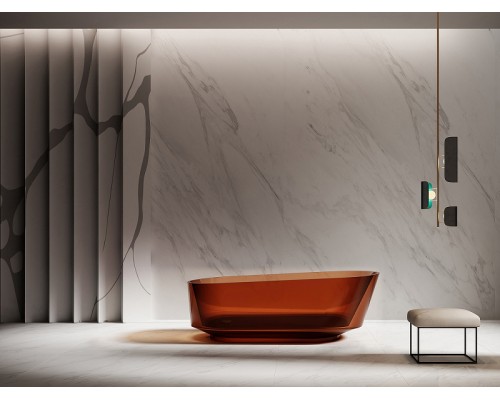 Ванна из полиэфирной смолы Abber Kristall 170х80 AT9706Opal Коричневая без гидромассажа