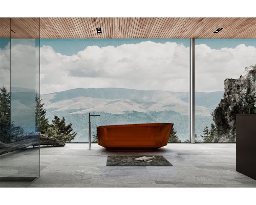 Ванна из полиэфирной смолы Abber Kristall 170х80 AT9706Opal Коричневая без гидромассажа