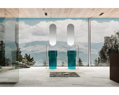 Раковина Abber Kristall 45 AT2701Aquamarin-H Бирюзовая