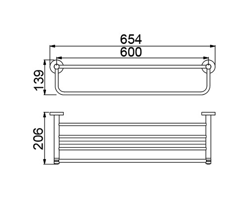 Полка для полотенец Timo Saona 13058/00 Хром