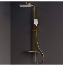 Душевая система RGW Shower Panels SP-34G с термостатом Золото браш