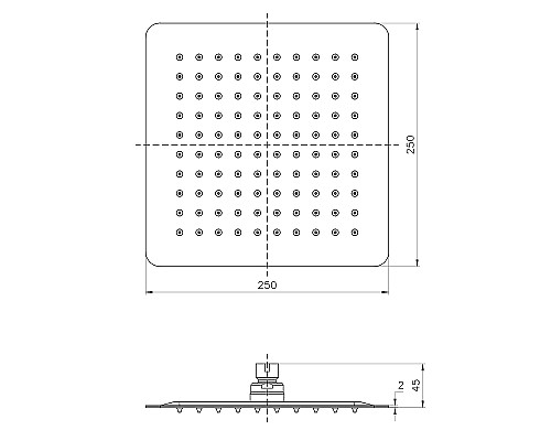 Верхний душ Lemark LM9487BL Черный
