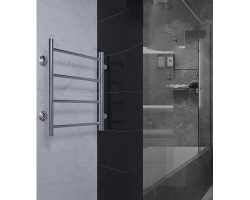 Водяной полотенцесушитель Terminus Аврора П4 400х500 бп320 4670078529855 Хром, боковое подключение, G 1" НР