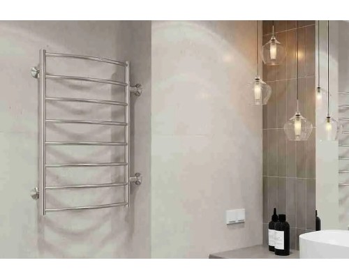 Водяной полотенцесушитель Terminus Классик П8 500х800 бп500 4670078530257 Хром, боковое подключение, G 1" НР