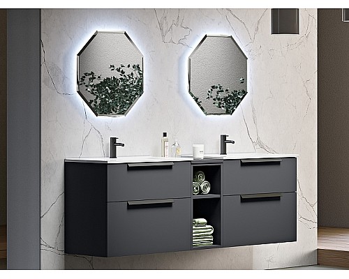 Зеркало Cezares 80 45079 с подсветкой многоугольное