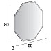 Зеркало Cezares 80 45079 с подсветкой многоугольное