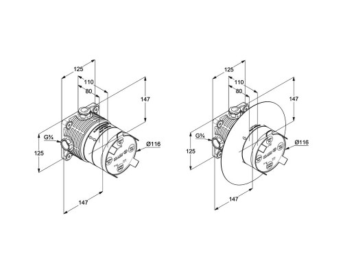 Душевая система Kludi Zenta 388320545 с термостатом Хром