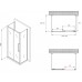 Душевой уголок Abber Schwarzer Diamant 130x70 профиль Черный стекло матовое