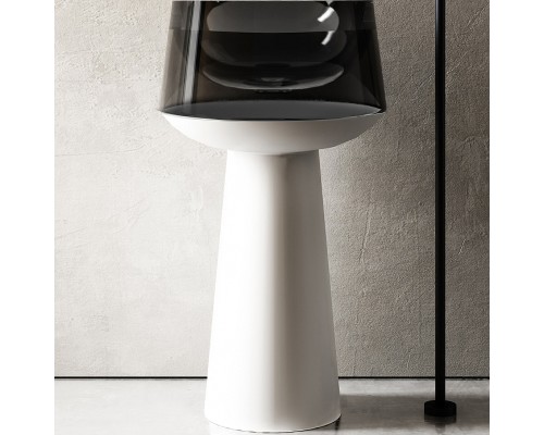 Раковина Abber Kristall 50 AT2706White-Onyx Белая Черная