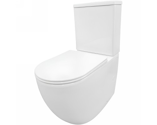 Унитаз компакт CeramaLux TR2176 Белый глянцевый с бачком и сиденьем Микролифт