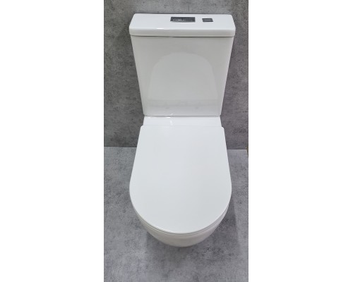 Унитаз компакт CeramaLux TR2176 Белый глянцевый с бачком и сиденьем Микролифт