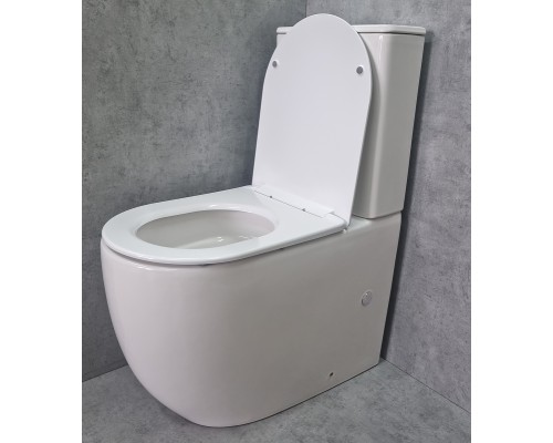 Унитаз компакт CeramaLux TR2176 Белый глянцевый с бачком и сиденьем Микролифт