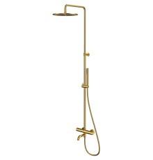 Душевая система Whitecross Y brushed gold с термостатом Брашированное золото