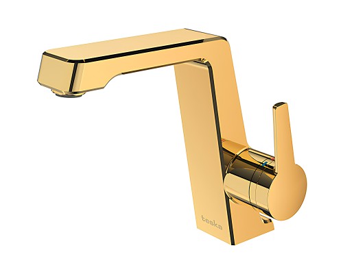 Смеситель для раковины Teska Thetis E5207 Золото