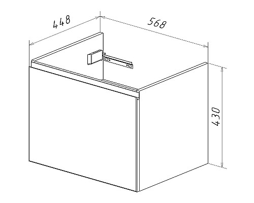 Тумба под раковину Lemark Veon Mini 60 LM02VM60T подвесная Белый глянец