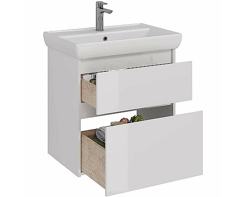 Тумба под раковину Lemark Combi 70 LM03C70T подвесная Белый глянец