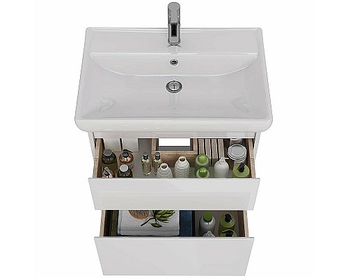 Тумба под раковину Lemark Combi 70 LM03C70T подвесная Белый глянец