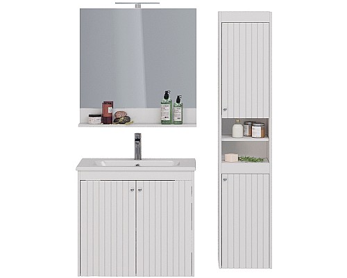 Зеркало Lemark Romance 80 LM07R80Z Белый глянец с кнопочным выключателем Зеркало Lemark Romance 80 LM07R80Z Белый глянец с кнопочным выключателем