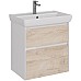 Тумба под раковину Lemark Combi 70 LM03C70T-dub подвесная Дуб кантри Белый глянец