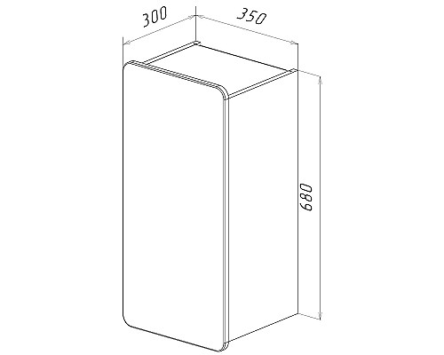 Подвесной шкаф Lemark Olivia 35 LM08OL35PL Белый глянец Дуб Кантри
