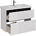 Тумба под раковину Lemark Combi 100 LM03C100T-black подвесная Белый глянец