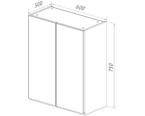 Подвесной шкаф Lemark Veon 60 LM01V60SH Белый глянец